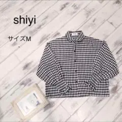 【shiyi】チェックブラウス(М)チェックシャツ