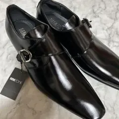 MM ONE ブラック ドレスシューズ バックル付き