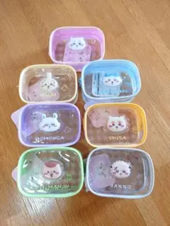 ●ちいかわ●うさぎ●ハチワレ●モモンガ●ラッコ●シーサー●クリアミニポーチ●7個
