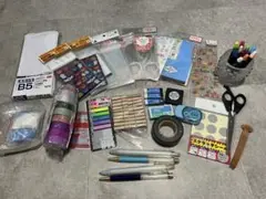 文房具セット (シール、テープ、ペンなど)