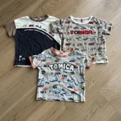 バースデイ トミカ 車 男の子 Tシャツ 3枚セット 100cm