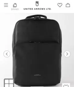 UNITED ARROWS ロゴ入りブラックリュック　ビジネスリュック