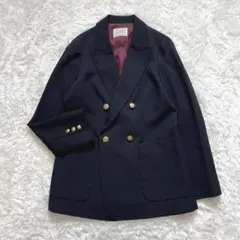 【極美品】イエナ　紺ブレ 金ボタン ダブルブレスト ジャケット 38 テーラード