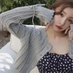 【新品タグつき】ROSY LUCE Cropped Knit Cardigan