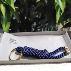 新品未使用　NOEUD ネイビー ロープキーホルダー