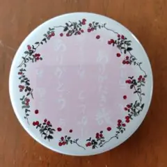 花柄感謝メッセージ円形缶