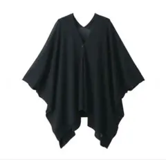 新品 無印良品 ＵＶカット　強撚コットン　ボレロ　ボタン付き 黒