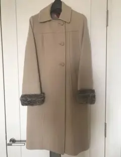 TOMMY HILFIGERフェイクファーカフ付きコート