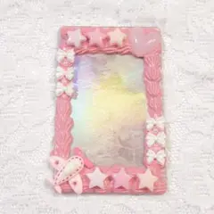 ハンドメイド♡トレカケース♡チェキケース♡女児♡男児♡ピンク♡ホイップデコ
