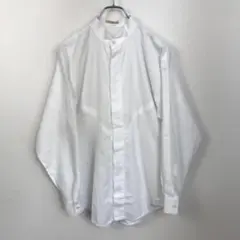 GIANNI VERSACE バンドカラーシャツ ドレス ライン白個性的 /K8