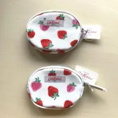 訳あり　キャスキッドソン　いちご柄　コインケース　ポーチ　2個