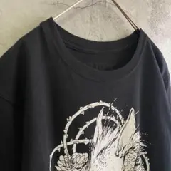 古着 ドラゴン 龍 アメリカ輸入 プリント Tシャツ 半袖 黒色