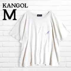 カンゴール ポケット付き 半袖 Tシャツ カットソー ワンポイントロゴ刺繍 M