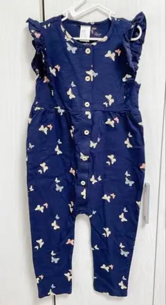 新品未使用タグ付き　H&M バタフライ柄オールインワン