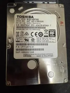 TOSHIBA MQ01ABF050 500GB HDD