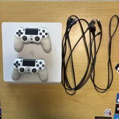 【動作確認済】PlayStation 4 本体 ホワイト コントローラー2個付