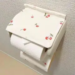 チェリー柄 トイレットペーパーホルダーカバー