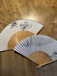 日本の伝統的な風景画 扇子 2本セット