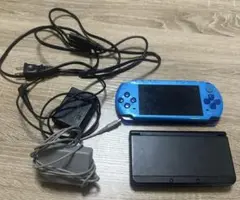 PSP 青色 本体 + New 3ds ＋充電器・ソフト