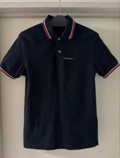 【希少品❗️】PRADA ブラック ポロシャツ　黒ロゴ　S