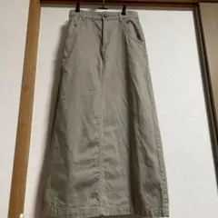 ベージュカーキロングスカート
