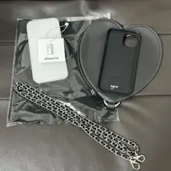 エジュー　ajew iPhone14 ケース　ハート　ブラック