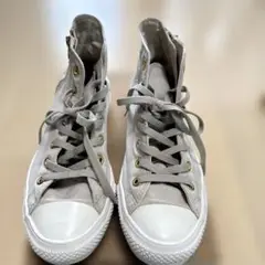 コンバース　ハイカットスニーカー　サテンリボン紐付き24.5