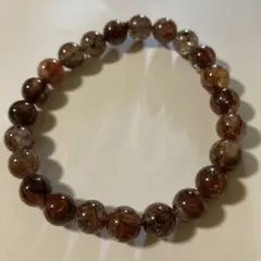 黒金スーパーセブンルチルクォーツ　8ミリ　天然石ブレスレット