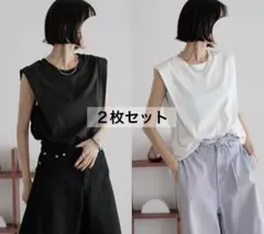 LOWRYS FARM ショルダータックノースリーブ 2点セット