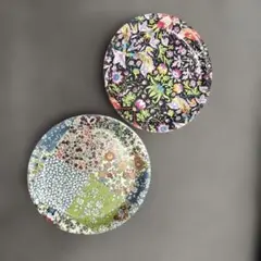 LIBERTY 花柄パッチワークデザイン　コースター　 2枚セット