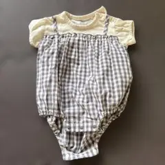 チェック柄ロンパース 70cm