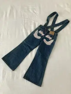 新品　オーバーオール　デニム　ジーンズ　羽