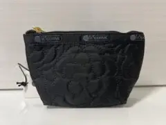 レスポートサック　パフィーブロッサムズ　ブラック　花柄　ポーチ