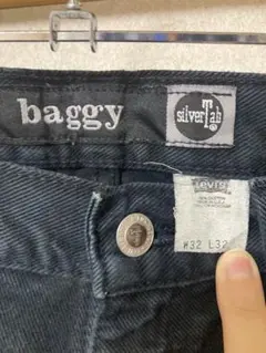 90s 00sLevi's SilverTab Baggy ブラック W32