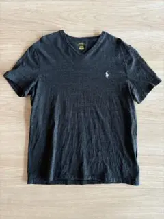 Polo Ralph Lauren ダークグレー Vネック Tシャツ M 美品