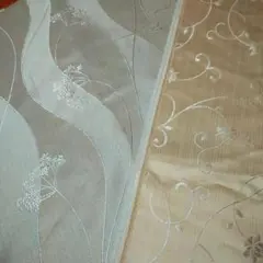 カーテン生地ハギレ　2枚