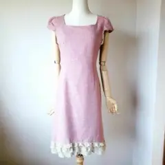 ★ 美品 ★ イマージュ IMAGE ワンピース ピンク レース