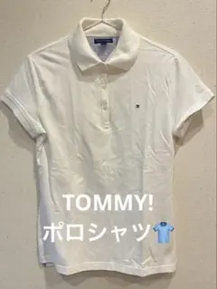美品☆TOMMY HILFIGER ホワイト ポロシャツ L