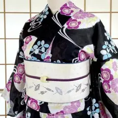 未使用品 浴衣 ゆかた 草花 身丈約163cm 着物 A-0399
