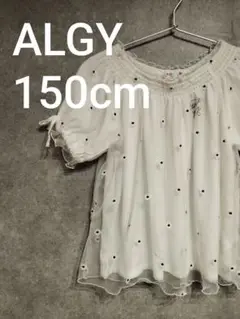 ALGY アルジー トップス Tシャツ キッズ ホワイト 花柄 150 レース