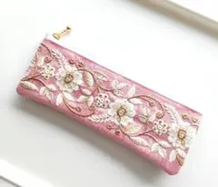 インド刺繍リボン　ペンケース