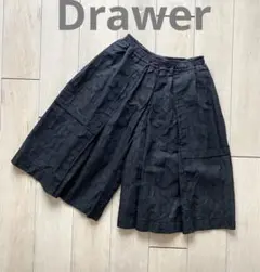 【極美品】 Drawer 刺繍ワイドパンツ キュロット ドゥロワー スカート