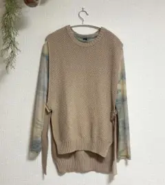 TITE in the store ニットベスト ざっくり ベージュ F