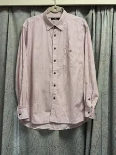 VP play boy ストライプシャツ LLサイズ 綿 赤 レッド コットン