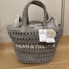 【未使用】DEAN&DELUCA BEAMSクロッシェバスケットバッグS グレー
