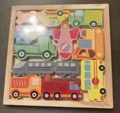 新品 知育玩具 木製乗り物 パズル 幼園児 おもちゃ 自動車