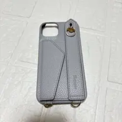 エレガンテ iPhone14 スマホケース ショルダー ライトブルー