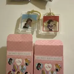 ディズニーストアプリンセスキーホルダー　ジャスミン、白雪姫　未使用