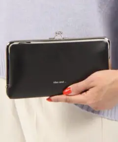 【新品】niko and ニコアンド　財布　長財布　がま口 ブラック