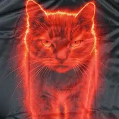 猫のグラフィックTシャツ Lサイズ